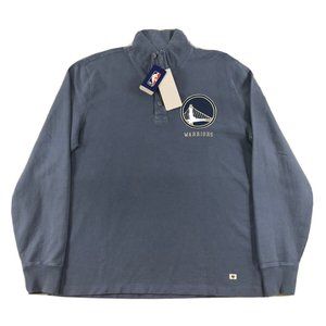 NWT GOLDEN STATE WARRIORS Capacity '47 Match 1/4 Button Vintage Sweater SZ XL